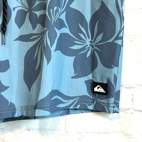 Quiksilver Men's XL Board  Shorts Swim Trunks Elastic Waist Surfsilk Hibiscus - Picture 2 of 8